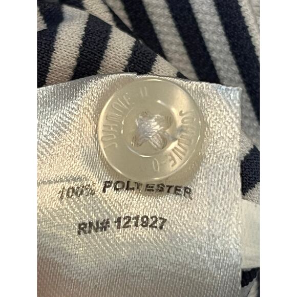 Johnnie-O Men’s 2XL Blue & White Striped 4-Button Performance Polo Shirt Casual - Picture 4 of 7